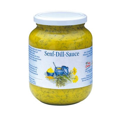 Senf-Dill-Sauce für Schinken